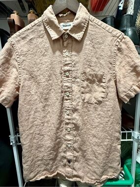 Taylor Stitch Short-Sleeve Button-Down Shirt in Dusty Rose
